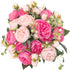 KAHAUL Artificial Flowers Silk Peony Flower Fake Flower Small Pieces Wedding Bouquet Design for Home Store Decoration Indoor&Outdoor (4 Pack, Pink Red)