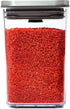 OXO Steel POP Container Small Square Short (1.1 Qt/1 L) - Airtight Food Storage - Ideal for Brown Sugar, Tea