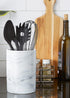 DII Kitchen Accessories Collection Ceramic, Utensil Holder, White Marble