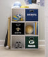 Franklin Sports NFL Team Fabric Storage Cubes - Made To Fit Storage Bin Organizers (11x10.5x10.5")