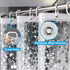 UFRIDAY Extra Long Shower Curtain Liner 72x86 Inch?EVA Plastic Waterproof Shower Curtain with 5 Magnets,Heavy Duty,Semi Transparent, 3D Cobblestone Bathroom Liner