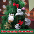 4 Pieces Plush Animal Ornament Woodland Fur Animal Ornaments Furry Animal Ornament Christmas Hanging Ornament for Christmas Tree Decoration (Brown)