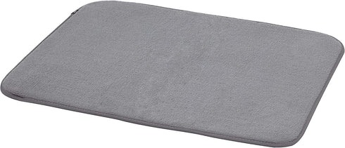 Umbra Udry Rack and Microfiber Dish Drying Mat-Space-Saving Lightweight Design Folds Up for Easy Storage, Standard w, Charcoal