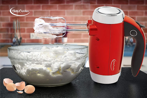Betty Crocker 7-Speed Power Hand mixer, Red