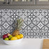 WALPLUS 24pcs 6" Peel and Stick Vinyl Backsplash Tiles Stickers Tile Paint Removable Waterproof Self-Adhesive Decals Vinyl Home Kitchen Bathroom Spring Easter Decoration (Dark Grey Spanish Renaissance)