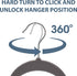 Brookstone BKH2125 Velvet Hangers, Non-Slip, 360° Swivel Hook, Lightweight & Slim, Strong & Durable, Space Saving Design, Heavy Duty, Won™t Stain Fabric, Noise Gray / 21 Pack