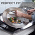 Stainless Steel Universal Lid for Pots, Pans and Skillets - Fits 7 In to 12 In Pots and Pans - Replacement Frying Pan Cover and Cast Iron Skillet Lid