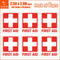(2.50 x 2.00 inch) Waterproof UV Lamination Fade-Resistant Cross Symbol Safety Sign Vinyl Sticker for First AID Box/Kit Decal