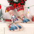 Yuokwer Christmas Stockings?Big Size 4 Pack 18-Inch Extra Long Blue Truck Burlap Stocking Xmas Hanging Stocking Character for Family Holiday Season Decor (Blue Car, 4)