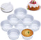 4 Inch Cake Pan, Set of 8, Anodized Aluminum Round Cake Pans with 100 Pcs Parchment Paper Tins Baking Pan for Cheese Cake, Pizza, Quiche, Non Toxic, Leakproof, Easy Release