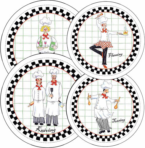 Reston Lloyd Electric Stove Burner Covers, Set of 4, Night Shift All-Over Pattern
