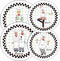 Reston Lloyd Electric Stove Burner Covers, Set of 4, Night Shift All-Over Pattern