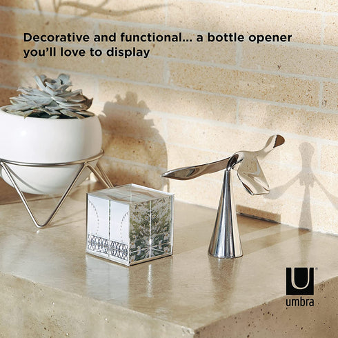 Umbra Tipsy Bottle Opener, One Sized, Chrome
