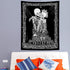 Skeleton Wall Tapestry for Bedroom,Black Skull Kissing Lovers Tapestry Wall Hanging,Romantic Tarot Tapestry for Room, Living Room Dorm Decoration?82.7" x 59.1"