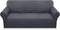 Luxurlife Super Stretch Sofa Covers Stylish Couch Covers for 3 Cushion Couch Upgraded Modern Sofa Slipcover for Dogs Pets Non Slip Furniture Protector with Elastic Bottom (Large, Gray)