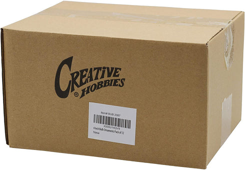 Creative Hobbies Clear Plastic Bulb Shape Ornaments 100mm (4 Inch) Pack of 12
