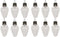 Creative Hobbies Clear Plastic Bulb Shape Ornaments 100mm (4 Inch) Pack of 12