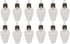 Creative Hobbies Clear Plastic Bulb Shape Ornaments 100mm (4 Inch) Pack of 12