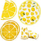 Yellow Lemon Citrus Fruit Party Supplies Tableware Set Includes 24 9" Paper Plates 24 7" Plate 24 9 Oz Cups 50 Lunch Napkins for Lemons Lemonade Summer Tropical Themed Disposable Birthday Dinnerware