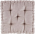 Intelligent Design Azza Floor Pillow Square Pouf Chenille Tufted with Scalloped Edge Design Hypoallergenic Bench/Chair Cushion, 20"x20"x5", Blush