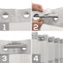 No Hooks Needed Shower Curtain with Snap-in PEVA Liner Set - Hotel Style with See Through Top Window, Machine Washable & Water Repellent, Gray, 71x74