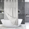 No Hooks Needed Shower Curtain with Snap-in PEVA Liner Set - Hotel Style with See Through Top Window, Machine Washable & Water Repellent, Gray, 71x74