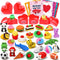 28 Pcs Kids Valentines Gifts Valentines Cards for Kids Classroom Exchange Valentine Party Favors for Kids Cute 3D Animal Eraser Filled Hearts Valentine Day Gifts for Kids with Kids Valentine Cards