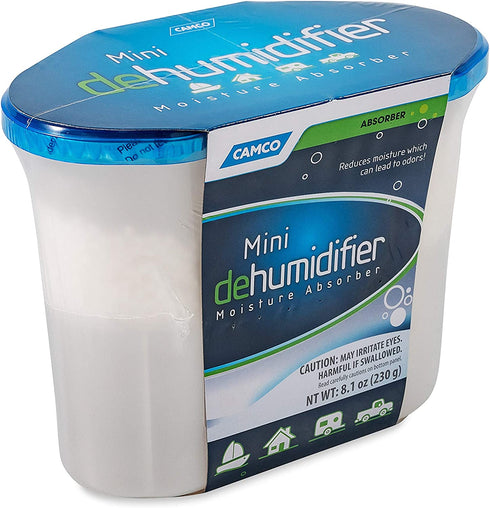 Camco 44195 Fragrance Free Miniature Dehumidifier - Compact Size, Absorbs Up to 3x Its Weight in Water. , White