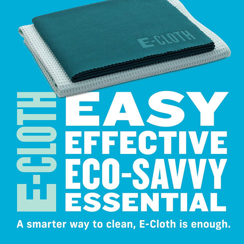 E-Cloth Window Cleaning Kit, Premium Microfiber Glass and Window Cleaner, Great for Shower Glass Doors, Indoor & Outdoor Windows and Car Windshield, Washable and Reusable, 100 Wash Guarantee, Green