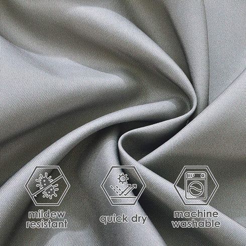 Haizhidian Extra Long Cloth Fabric Shower Curtain, 72x78 Heavy Duty Shower Curtain, No Chemical Odor and Machine Washable, Perfect for Showers & Bathtubs(Gray and White, 72"x78")