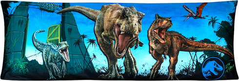 Franco Kids Bedding Super Soft Microfiber Zippered Body Pillow Cover, 20" x 54", Jurassic World,PE0118