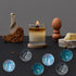 2.4 Inch Small Decorative Orbs Set of 6 Glass Mosaic Sphere Balls Centerpiece Glass Globe for Bowls, Vases and Dining Table Centerpieces Decor (A)