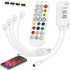EISSLOLY LED Strip Lights Controller, with APP Control and Music Sync Mode,with Unlimited Colors Adjust,LED Controller to Update RGB Strip,Smart Bluetooth RGB Controller with IR Remote.4-Port Outputs