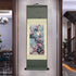 AtfArt Asian Wall Decor Beautiful Silk Scroll Painting Flowers - Plum - Red Plum Primula Primula Rubra Oriental Decor Chinese Art Wall Scroll Wall Hanging Painting Scroll (39 x 12 in)