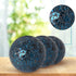 3Pcs 8cm/3.15inch Mosaic Decoration Ball Set Centerpiece Balls Gradient Mosaic Glass Solid Ball , for Centerpiece Bowls, Vases, Tables, Wedding, Party Thanksgiving Christmas Decoration (Black Blue)