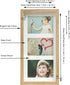 BD ART 7x14 (18 x 35 x 4.7 cm) Rustic Oak Shadow Box 3D Picture Frame with Mat for 3 Pictures 4x6 inch, Glass Front