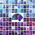 100 Pieces Blue and Purple Wall Collage Kit Aesthetic Wall Art Boho Photo Collage Kit 6 x 4 Inch Blue Aesthetic Posters Aesthetic Room Decor for Bedroom