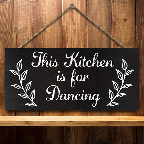 JennyGems Funny Kitchen Signs, This Kitchen is for Dancing, 6x13 Hanging Wood Wall Decor Signs, Farmhouse Kitchen Decor, Kitchen Decorations, Funny Kitchen Wall Art, Home Decor, American Made