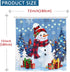 Christmas Shower Curtain, Snowman Christmas Tree Waterproof Bath Curtain for Bathroom, Let it Snow Fabric Shower Curtains with Hooks, Holiday Winter Gifts for Home Decorations, 72x72 Inches