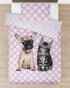 Tadpoles Toddler FURever Duvet Cover Set, Pink (TDDCS004)