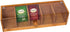 Lipper International 8187 Bamboo Wood and Acrylic Tea Box with 5 Sections, 14" x 5" x 3-3/4"
