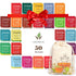 Stash Tea Bags Variety Pack - Herbal and Decaf - Caffeine Free Assorted Teas - Tea Sets for Women and Men - 50 Ct, 25 Different Flavors - 100% Handmade Cotton Pouch Included