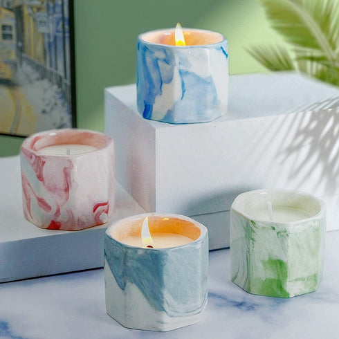 LA BELLEF‰E Scented Candles Valentines Day Gifts for Her, Ceramic Candles for Home Scented, Natural Soy Candles for Relaxing Spa, Bath Aromatherapy, Yoga