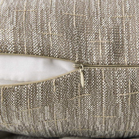 MIULEE Pack of 2 Decorative Burlap Linen Throw Pillow Covers Modern Farmhouse Pillowcase Rustic Woven Textured Cushion Cover for Sofa Couch Bed 18x18 Inch Brown