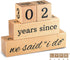 Solid Maple Wood Wedding Countdown, Baby Arrival & Anniversary Blocks - Engagement Gifts for Couples - Bridal Shower Gifts - Wedding Gifts for The Couple - Anniversary for Couples - Bride Gifts