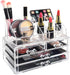 Ikee Design Clear Makeup Organizer Clear Cosmetic Storage Organizer, Makeup Organizer for Cosmetics, Jewelry, Hair Accessories, Cosmetic Display Case for Vanity, Bathroom Counter or Dresser