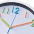 Bernhard Products Colorful Kids Wall Clock 10 Inch Silent Non Ticking Quality Quartz Battery Operated Wall Clocks, Easy to Read 3D Multi Colored Numbers Nursery Classroom Office Kitchen, White Frame