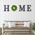Wooden Home Sign with Green Wreath Flower, Wall Hanging Decor 11.8 Inch Home Decorative Sign Rustic Wooden Letters Decor for Living Room Kitchen Entry Way Housewarming Decoration