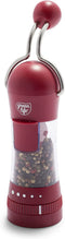 GreenLife Salt and Pepper Grinder, Mess-Free Ratchet Mill, Adjustable Coarseness and Easily Refillable, Red
