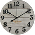 Waltham Real Wood Wall Clock, 12 inch, Battery Operated, Grey Finish - Made from Real Wood not Particle Board or MDF- 100% Real Wood!
